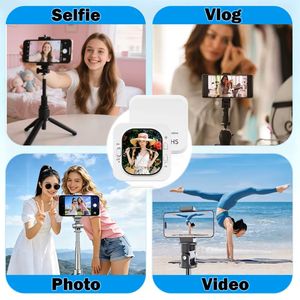 Support de téléphone D13 avec écran de contrôle pour <span class=keywords><strong>vlog</strong></span> et selfies, fixation par pince pour caméra arrière, compatible iOS - Product Image 5