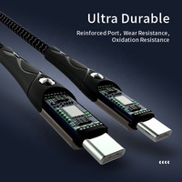 Câble de données USB à charge rapide PD 65W de type C personnalisé A12CC 1M en tresse filet, matériau en cuivre pur pour ordinateur - Vente chaude
