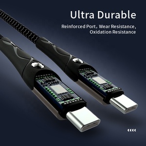Venta caliente A12CC 1M Fishnet Braid Custom Type C PD 65W Cable DE DATOS USB de carga rápida <span class=keywords><strong>Material</strong></span> de cobre puro - Product Image 5