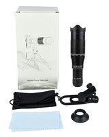 Télescope haute puissance ED 40x, objectif téléobjectif pour appareil photo, zoom réglable, télescope pour téléphone portable, monoculaire