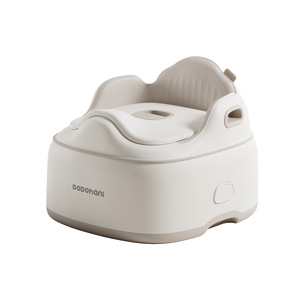 Silla de Entrenamiento para Ir al Baño 3 en 1 para Bebés, con Asiento Acolchado de PVC, Lavable, de Plástico - Product Image 1