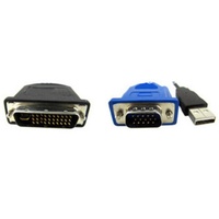 Câble G-karve DX2429 35 broches DVI vers VGA+BNC+USB avec conducteur en cuivre et gaine en PVC, résolution 4K pour ordinateur, garantie 1 an