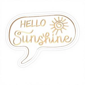 Lampe de nuit en acrylique élégante, cadeau créatif, décoration d'intérieur, lumière LED néon en forme de soleil et de nuage pour Noël - Product Image 1