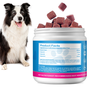 Worafy Pet Herbal Soulagement de la peau pour chiens Poisson et lapins Supplément de vitamine B Doux à mâcher Pet Empêcher les puces et les tiques Doux à mâcher - Product Image 1