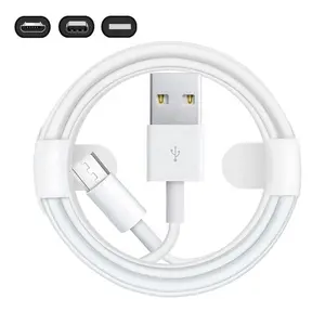 1M 3ft Od3.0 Type C Micro 5pin 8pin Usb Data Oplader Kabel Voor Iphone 7 8X11 12 13 Samsung Xiaomi Android Telefoon