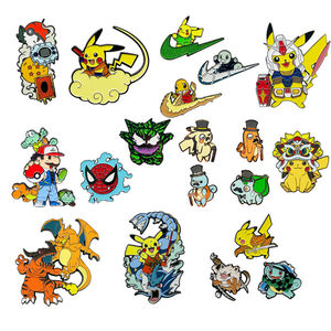 Alfileres de esmalte duro pintados de alta calidad Poke Monster <span class=keywords><strong>Pika</strong></span> Lugia Ho-Oh, insignia de Metal para ropa de mochila - Product Image 1