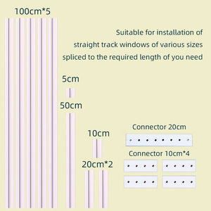 Kit de rails coulissants motorisés intelligents Tuya Wifi pour rideaux, système DIY pour ouverture de rideaux - Product Image 6