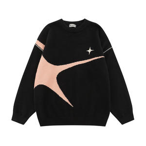 Pull unisexe surdimensionné à col rond, à manches amovibles, imprimé, respirant, 100% coton, vintage, hiver - Product Image 1