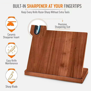 Chuyên Nghiệp Tùy chỉnh-Thực hiện Công Cụ Chủ Tre Từ Gỗ Dao Khối Lưu Trữ Chủ Cho Đầu Bếp Dao - Product Image 5