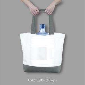 Sac fourre-tout en toile de coton personnalisé avec longue poignée en tissu réutilisable pour un usage quotidien et cadeau publicitaire - Product Image 6
