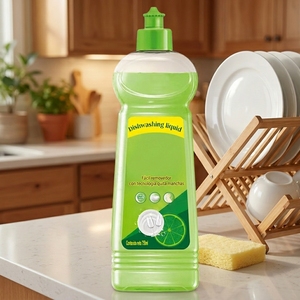 Liquide <span class=keywords><strong>vaisselle</strong></span> écologique parfum citron, nettoyant four et dégraissant multi-usages <span class=keywords><strong>pour</strong></span> la maison, élimine les taches tenaces de graisse et de saleté. - Product Image 1