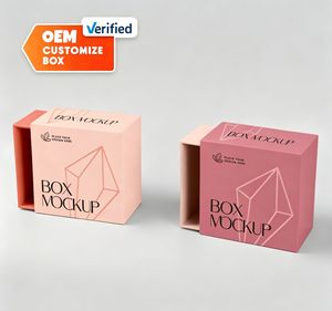 Caja Cuadrada Rígida Personalizable con Cajón Deslizable, Papel de Arte para Empaque de Cosméticos, Impresión Offset a Cuatro Colores, Diseño de Maqueta - Product Image 1