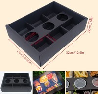 Boîte de papier ondulé durable fenêtre transparente poulet frit Sushi à emporter Brunch plateau coffrets cadeaux Cupcake petit déjeuner