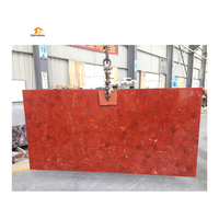 Großhandel Natürlicher Roter Luxus-Marmor Rubin Halbedelstein Roter Jaspis Platten