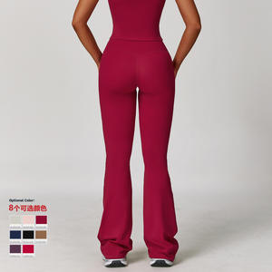 Leggings Deportivos Disko ECK5061 de Cintura Alta, Pierna Ancha, Costuras en Contraste, Elásticos en 4 Direcciones, para Fitness y Running - Product Image 4