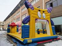 Aire de jeux gonflable extérieure sur le thème des champignons, château gonflable pour enfants à vendre