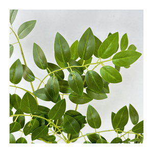 QYYM-433 3D Jujube Leaf Simulation Plant False <strong>Leaves</strong> Red <strong>Artificial</strong> Plants Greenery - Product Image 2