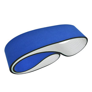 Etiketleme makinesi için özelleştirilmiş PU zamanlama kemeri mavi kumaş ve siyah kauçuk köpük sünger konveyör OEM desteği - Product Image 4