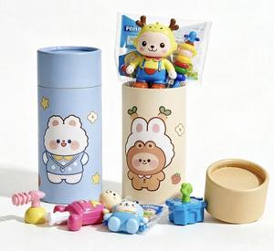 Custom Cartoon Printed Cylindrical Paper Tube Eco Friendly Packaging for Children Gifts and Stationery - Product Image 1