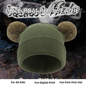 2026 New Hot Selling Baby Kid Child Winter Warm Beanie <b>Hat</b> Plaid Digital Printing Image Style 100% Acrylic - Product Image 2