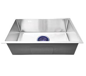 Évier de cuisine de luxe en acier inoxydable SUS304, design ferme, fait main, à encastrer sous plan, cuve profonde, qualité commerciale - Product Image 4