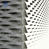 Panneau de façade en métal expansé en aluminium thermolaqué pour projets de revêtement mural architectural extérieur