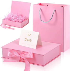Boîte d'emballage cadeau pliable magnétique <span class=keywords><strong>de</strong></span> luxe <span class=keywords><strong>rose</strong></span> avec logo personnalisé, fermeture magnétique, boîte en <span class=keywords><strong>carton</strong></span> pour chaussures, vêtements, emballages d'expédition - Product Image 1