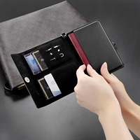 Étui à passeport en cuir étui pour carte d'identité RFID brosse antivol porte-passeport multifonctionnel porte-billet de voyage couverture de passeport
