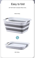 Panier à linge pliable écologique, panier en plastique rectangulaire pliable pour enfants, pour une maison propre et bien rangée