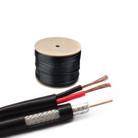 Cable Coaxial RG59/RG6/RG11/RG58 para Cámaras de Seguridad CCTV/CATV con Alimentación, 75ohm