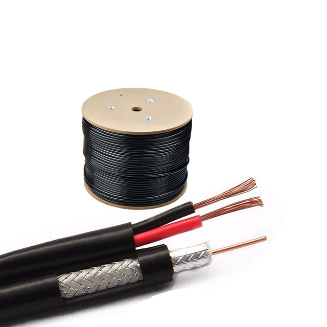 Cctv Catv Camera Security RG59/RG6/RG11/RG58 Coaxial Cable With Power 75ohm