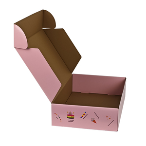 Boîtes <span class=keywords><strong>d</strong></span>'expédition postales en carton rose personnalisées, emballages en carton, boîtes <span class=keywords><strong>d</strong></span>'expédition postales avec impression <span class=keywords><strong>de</strong></span> logo - Product Image 2