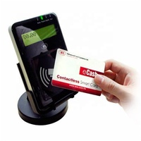 Lector de Tarjetas Inteligentes NFC Sin Contacto USB ACR1222L con Pantalla LCD de 13.56MHz, Material ABS para Autobús, Taxi y Uso de Escritorio