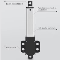 6V 12V 24V 10-150mm course Micro Mini actionneur linéaire moteur à engrenages à courant continu IP54 150N capacité de charge pour appareil ménager et ventilateur