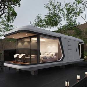 Meilleures ventes Capsule spatiale double Maison préconstruite Chambre dans les arbres V7 D7 Maison capsule spatiale de luxe avec 1 chambre à coucher avec connecteur - Product Image 2