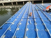 Plateforme flottante modulaire en plastique PE pour le stationnement et l'amarrage de jet-skis et de bateaux