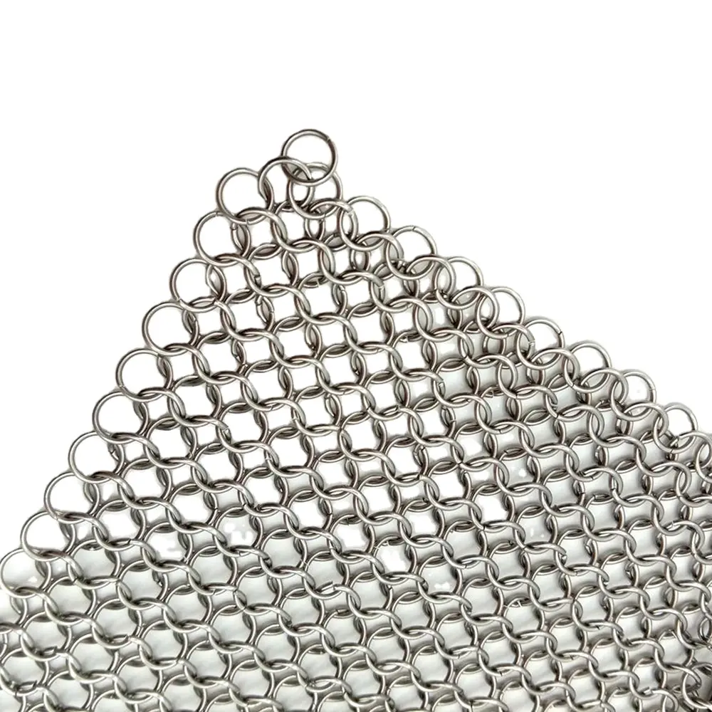 Manufacturer Wholesale Decorative Metal Ring Mesh Chain Curtain Wall Stainless Steel Sher Curtain Mesh Decoration