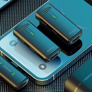 Micro không dây proove <span class=keywords><strong>demo</strong></span> Lightning microphone chuyên nghiệp Lavalier Mini ve áo Microphone với sạc trường hợp - Product Image 3