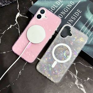 <span class=keywords><strong>Coque</strong></span> magnétique de charge sans fil à paillettes transparentes Glacier pour <span class=keywords><strong>iPhone</strong></span> 16 <span class=keywords><strong>Pro</strong></span> <span class=keywords><strong>Max</strong></span> 13 14 15 Plus 11 <span class=keywords><strong>12</strong></span> Couverture de téléphone haut de gamme - Product Image 5