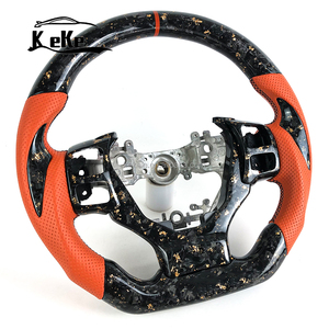 Volant personnalisé en <span class=keywords><strong>fibre</strong></span> de carbone forgée <span class=keywords><strong>orange</strong></span> avec palettes de changement de vitesse forgées <span class=keywords><strong>orange</strong></span> pour Lexus IS300 IS350 IS500 F Sport - Product Image 5