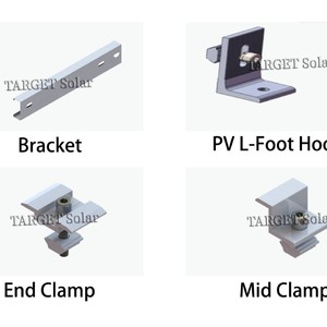 โครงเหล็กชุบสังกะสีแบบจุ่มร้อนสำหรับติดตั้งแผงโซลาร์เซลล์บนหลังคา TARGET Solar Ground Mount Solar Panel Rack - Product Image 5