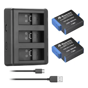 li ion baterai wifi Suppliers-Baterai Kamera Digital 1900MAh, Pengisi Daya USB 3 Kanal Baterai G P H 9