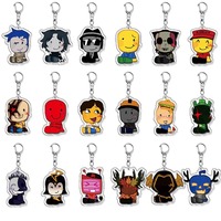 Porte-clés en acrylique Roblox Game Anime Merch avec impression UV, léger, cadeau pour visiteurs, fabriqué en Chine