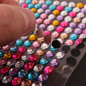 Children's Crystal Diamond Stickers Colored Rhinestone Acrylic Decorative Face Makeup Stickers For Kids Kindergarten - Product Image 1