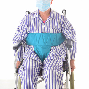 Ceinture de sécurité pour fauteuil roulant, gilet de harnais antidérapant réglable pour utilisateurs de fauteuil roulant, matériau en coton, couleur verte - Product Image 1