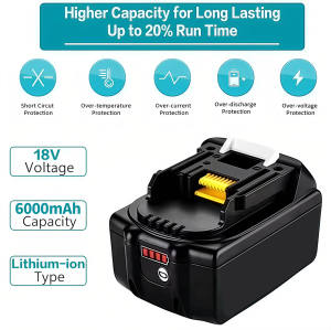 Thay thế pin 18 Điện áp 2.0/3.0/4.0/5.0/6.0ah <span class=keywords><strong>Lithium</strong></span> <span class=keywords><strong>ion</strong></span> có thể sạc lại cho Pin BL1850 bl1830 - Product Image 4