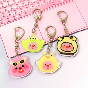 Llavero con Colgante de Imagen de Anime Personalizado, Diseño de Castor Pequeño, PVC, Bonito, para Mochila Escolar, Regalo de Alto Valor para Estudiantes - Product Image 2