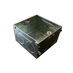 Lỗ 6 điểm H80 hộp sắt mạ kẽm đáy hộp 86 Loại kim loại đáy hộp vuông 90 Hộp nối Phụ kiện ống dây" - Product Image 5