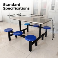 Vente directe d'usine, mobilier de restaurant, tables et chaises pliantes en acier inoxydable pour écoles, entreprises, cafétérias