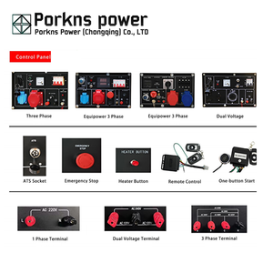 Groupe électrogène diesel portable super silencieux Porkns 3kw 4kw <span class=keywords><strong>6kva</strong></span> 8.5kva 10kva 50/60Hz avec ATS monophasé/triphasé - Product Image 5